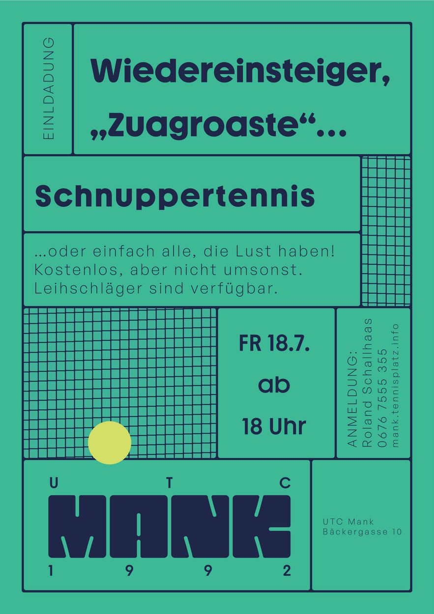 Schnuppertennis für Wiedereinsteiger, Zuagroaste...