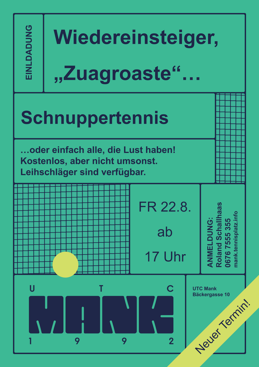 Schnuppertennis für Wiedereinsteiger, Zuagroaste...